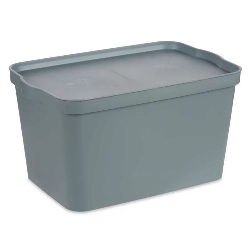 Storage Box with Lid Grey Plastic 24 L 29,3 x...