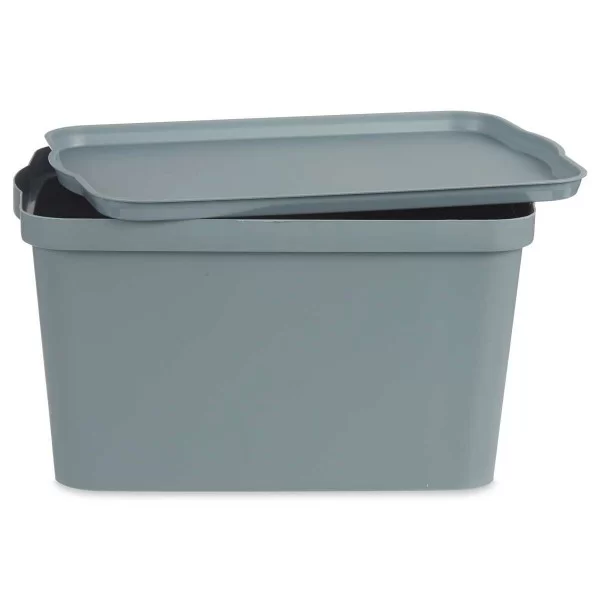 Storage Box with Lid Grey Plastic 24 L 29,3 x 24,5 x 45 cm (6 Units)