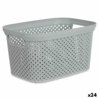 Laundry Basket Grey Plastic 3 L 16,5 x 12,5 x 23 cm (24...