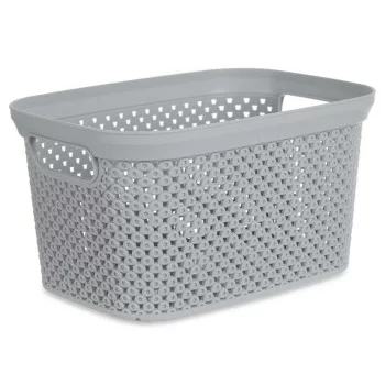 Laundry Basket Grey Plastic 3 L 16,5 x 12,5 x 23 cm (24... 2