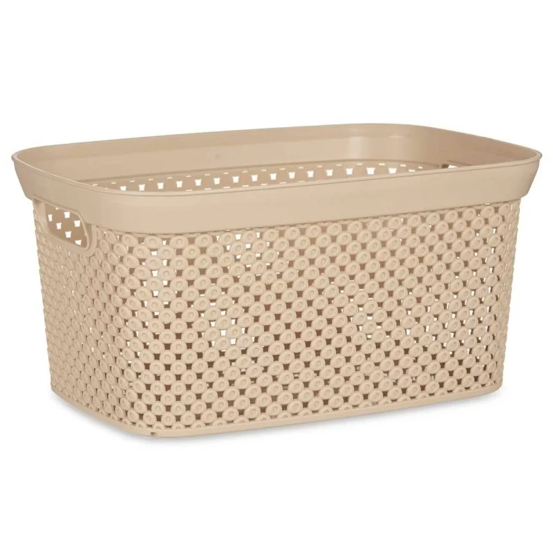 Laundry Basket Beige Plastic 10 L 24 x 17 x 35...