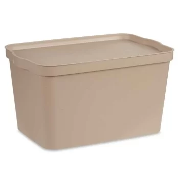 Storage Box with Lid Beige Plastic 24 L 29,3 x 24,5 x 45... 2