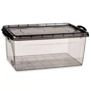 Storage Box with Lid Anthracite Plastic 22 L 32 x 20,5 x... 2