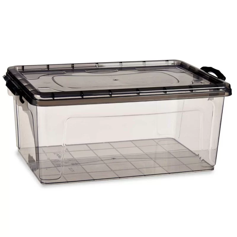 Storage Box with Lid Anthracite Plastic 22 L 32...