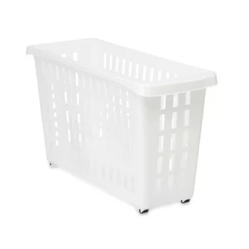 Multi-purpose basket With wheels White Plastic 17,5 x 26... 2
