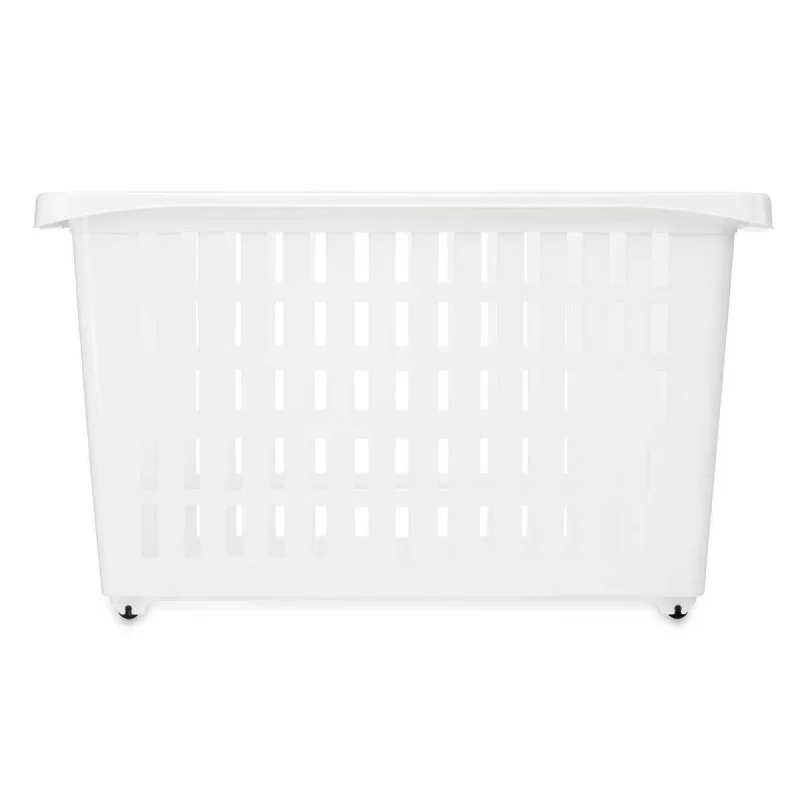 Multi-purpose basket With wheels White Plastic...