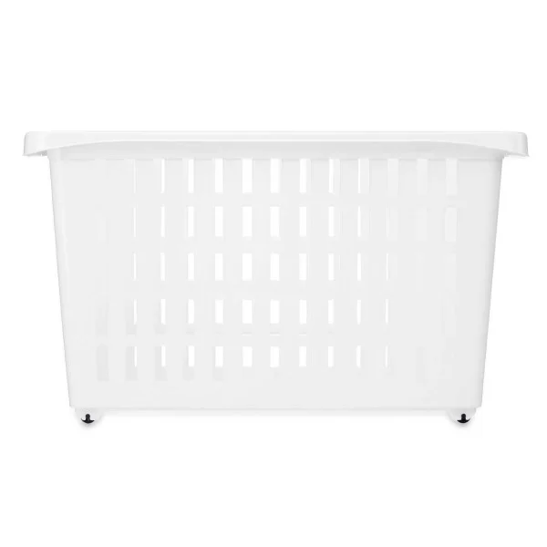 Multi-purpose basket With wheels White Plastic 17,5 x 26 x 46 cm (12 Units)