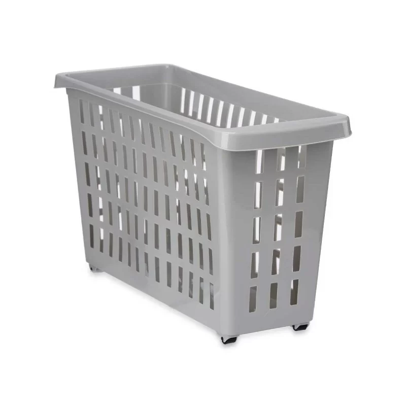 Multi-purpose basket With wheels Grey Plastic...