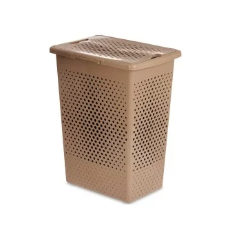 Laundry Basket Beige Plastic 38 L 27 x 49,5 x 38,5 cm (10... 2