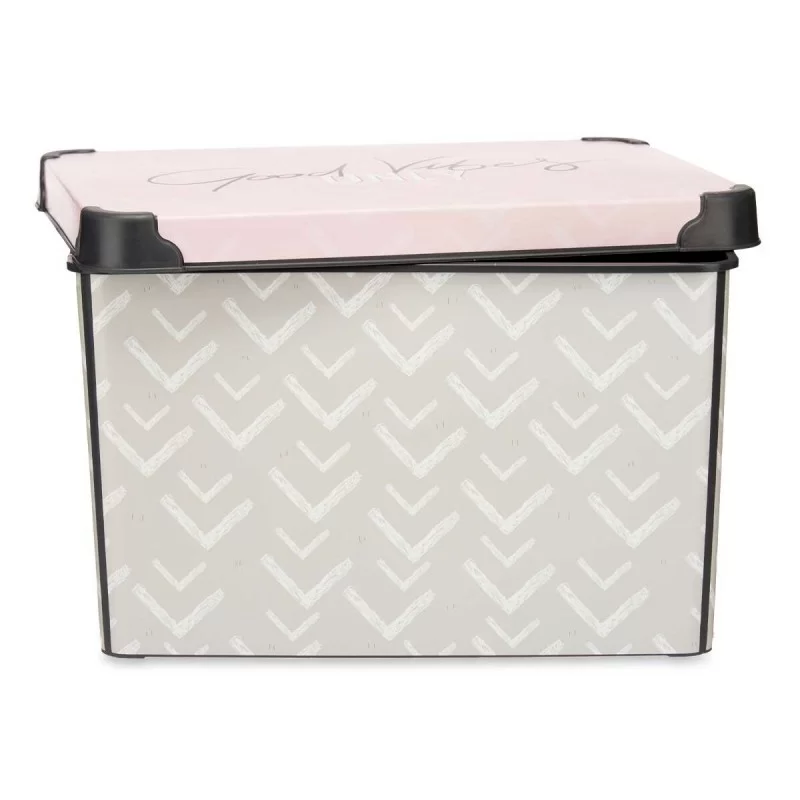 Storage Box with Lid Vibes Arrows 22 L Pink...
