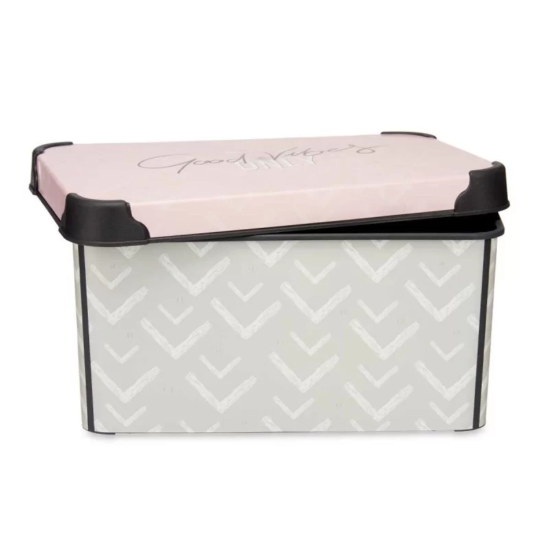Storage Box with Lid Vibes Arrows Pink Plastic...