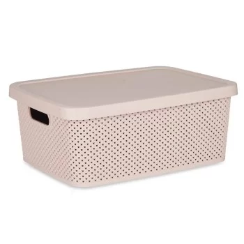 Storage Box with Lid Pink Plastic 13 L 28,5 x 15 x 38,5... 2