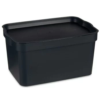 Storage Box with Lid Anthracite Plastic 2,3 L 13,5 x 11 x... 2