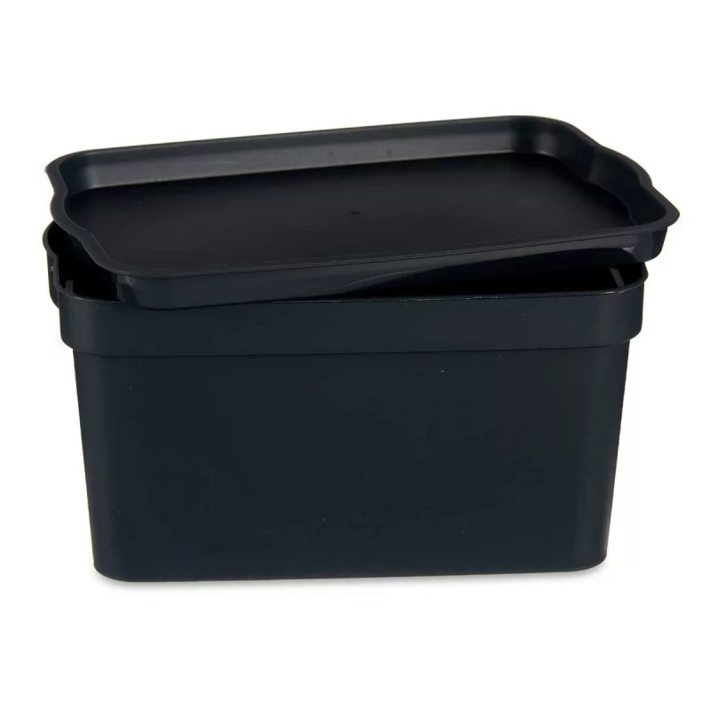Storage Box with Lid Anthracite Plastic 2,3 L...