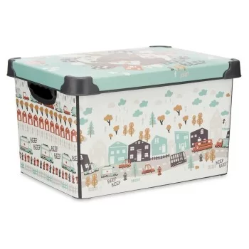 Storage Box with Lid Children's Road 22 L Plastic 29,5 x... 2