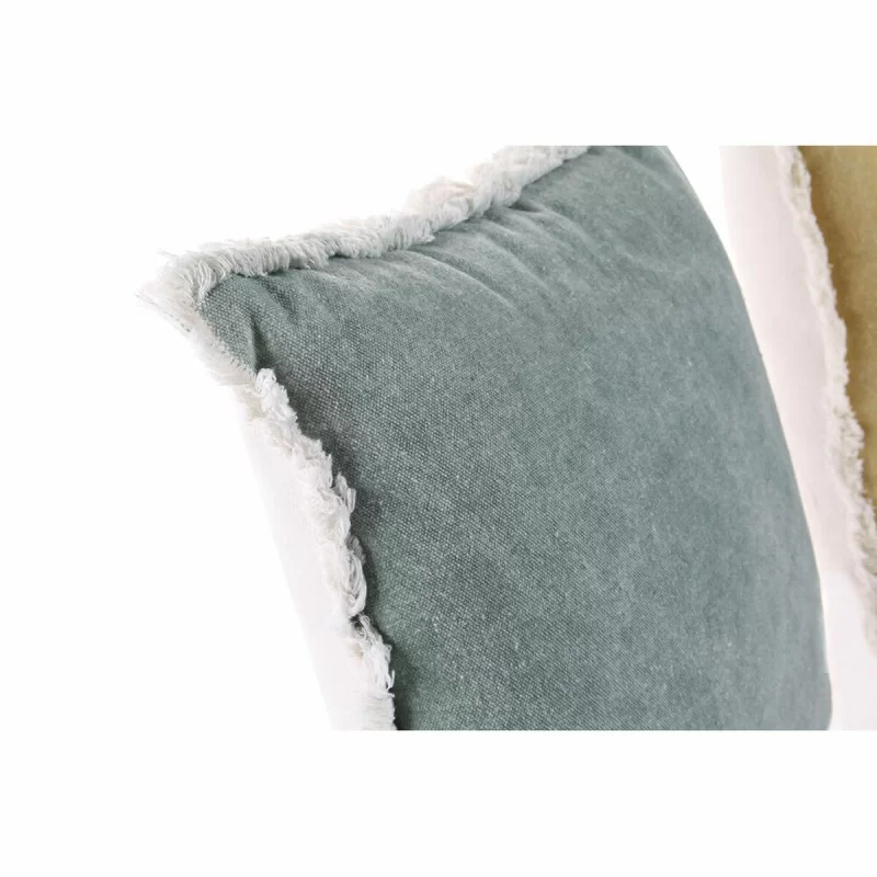 Cushion DKD Home Decor Yellow Green Pink Fringe...