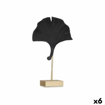 Decorative Figure Ginkgo Black Golden 8 x 37 x 24,5 cm (6...