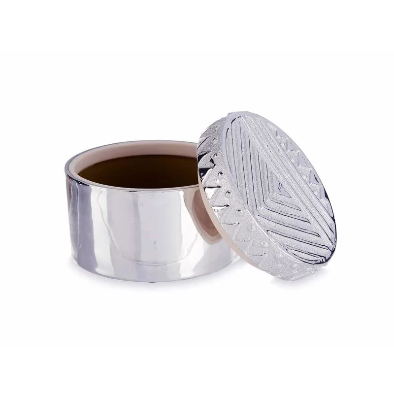 Jewelry box Silver Ceramic 13,5 x 9,5 x 13,5 cm...