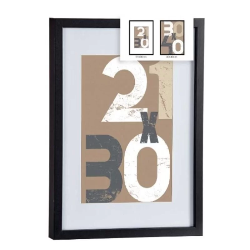 Wall photo frame Black Glass MDF Wood 32,5 x...