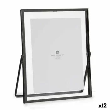 Photo frame Black Metal Glass Plastic 18,5 x 1 x 23 cm...