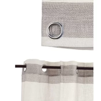 Curtain White Grey 140 x 0,1 x 260 cm (6 Units) 2
