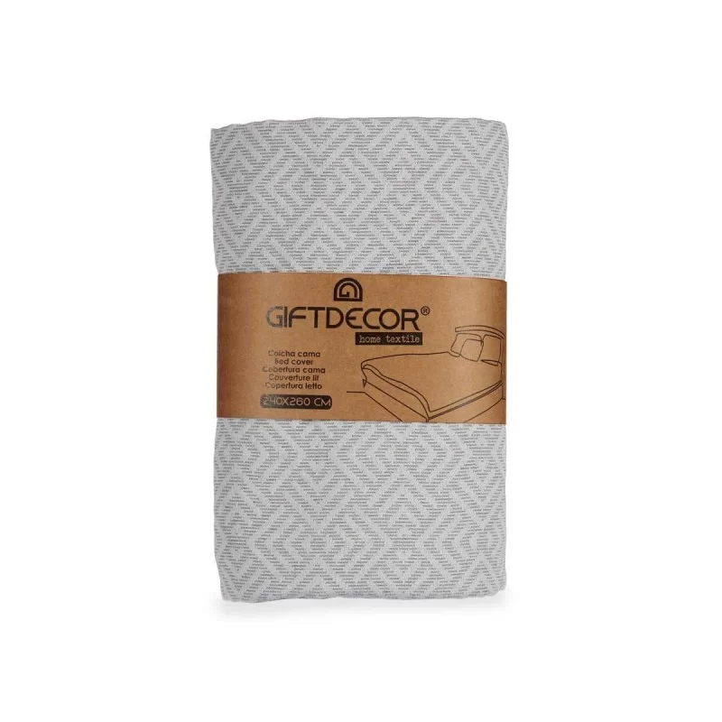 Bedspread (quilt) 240 x 260 cm Geometric Grey...