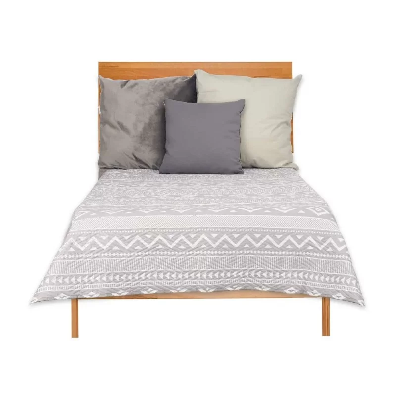 Reversible Bedspread 240 x 260 cm White Grey (6...
