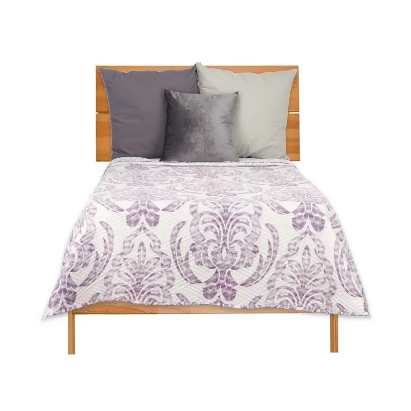 Reversible Bedspread 240 x 260 cm White Purple...