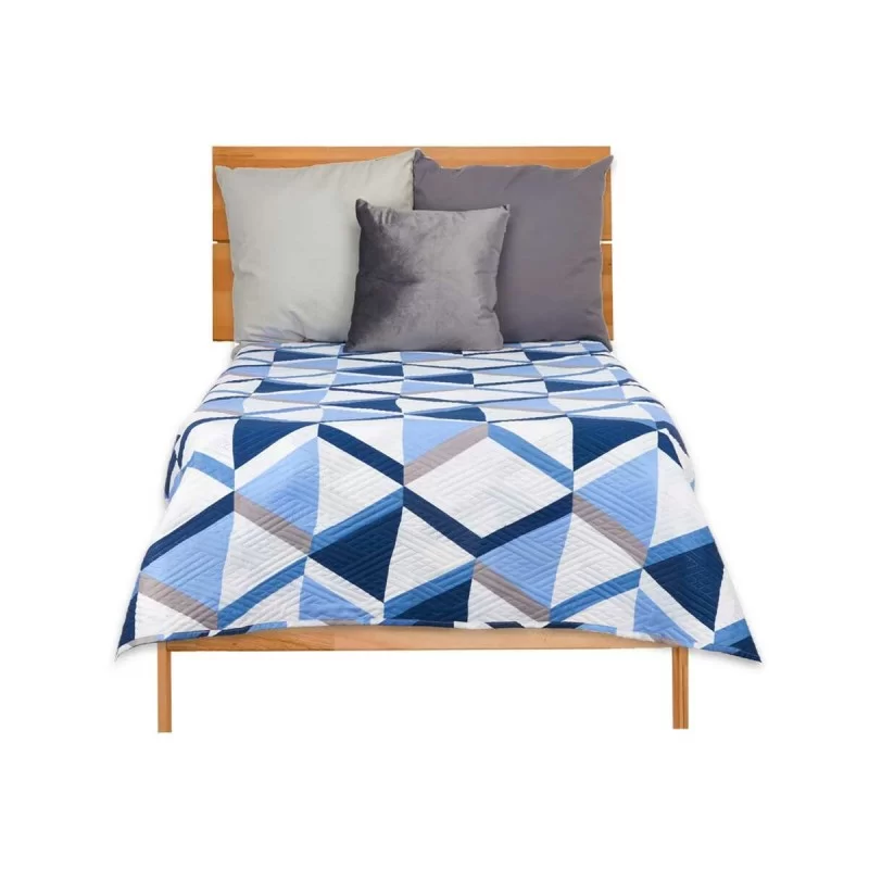 Reversible Bedspread 180 x 260 cm Blue White (6...