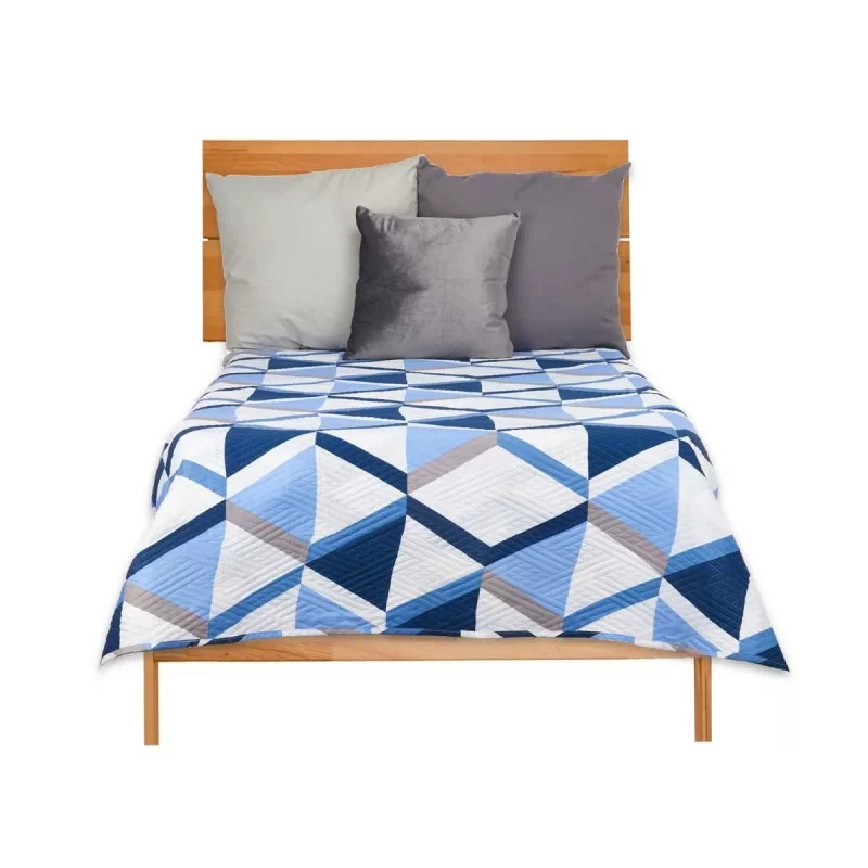 Reversible Bedspread 240 x 260 cm Blue White (6...