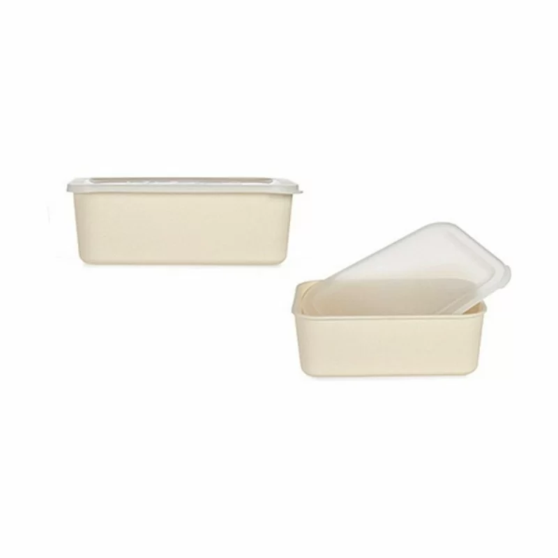 Storage Box with Lid Yellow 17 x 8 x 23,5 cm (6...