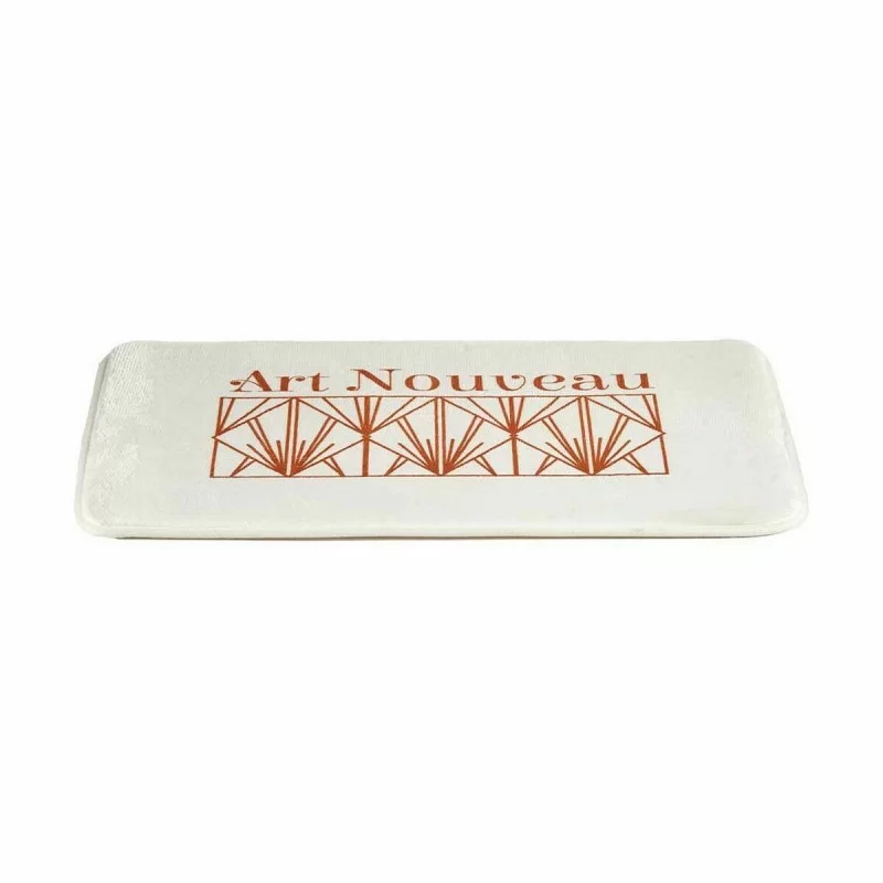Bath rug Art Nouveau White Bronze 40 x 1,5 x 60...