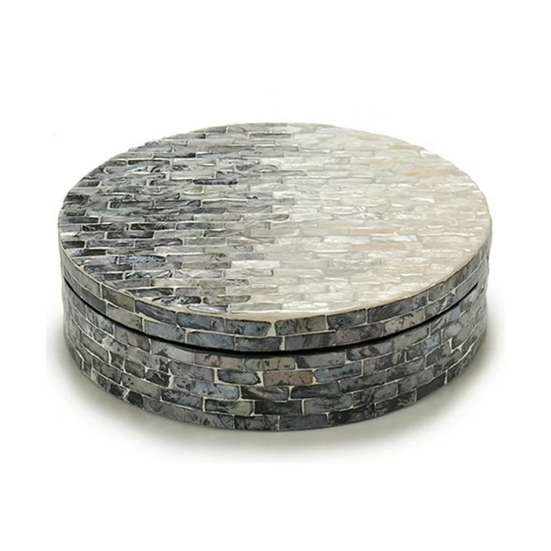 Decorative box White Black Silver Mother of...