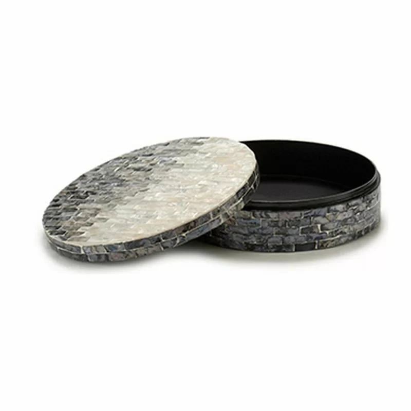 Decorative box White Black Silver Mother of...