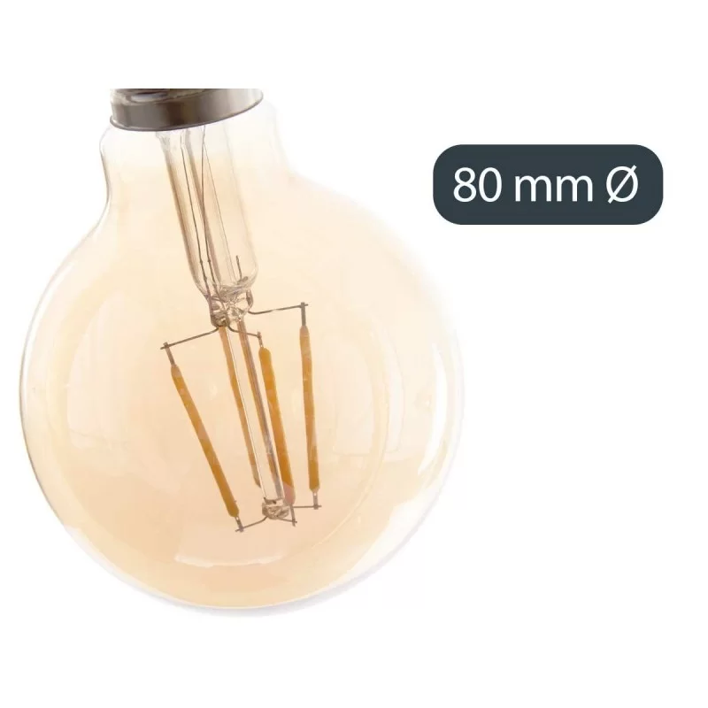 LED lamp E27 Vintage Transparent 4 W 8 x 12 x 8...