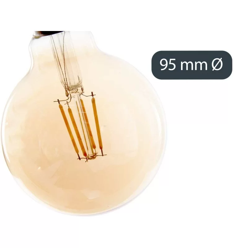 LED lamp Vintage E27 Transparent 4 W 9,5 x 14 x...