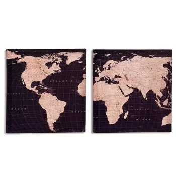 Canvas World Map 1,5 x 28 x 28 cm (36 Units) 2