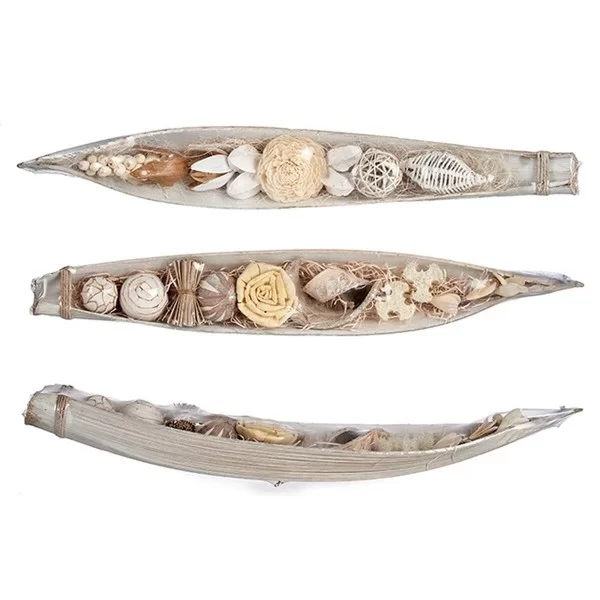 Centerpiece Grey Natural wicker 69 x 9,5 x 9 cm (12 Units)