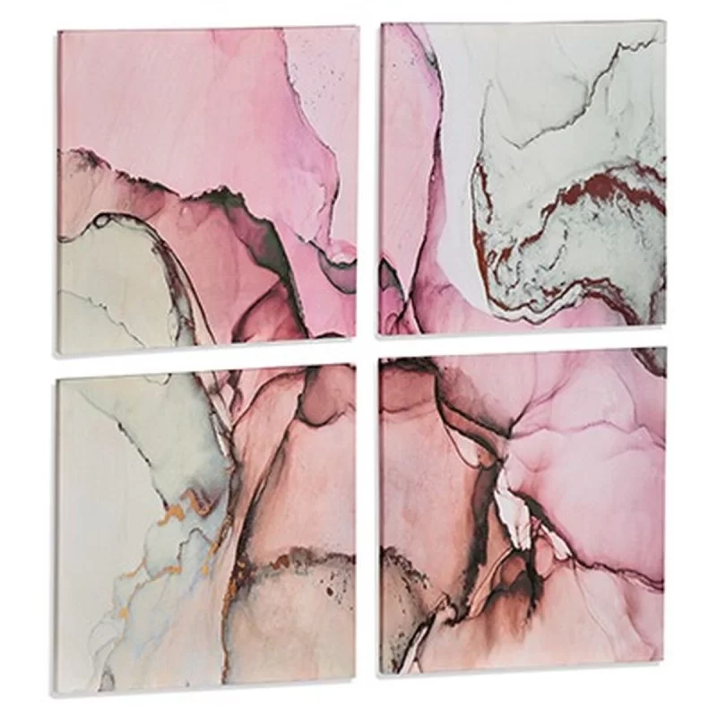 Set of 4 pictures Canvas Pink Marble 35 x 7 x...
