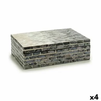 Decorative box Grey Mother of pearl Particleboard 15,2 x...