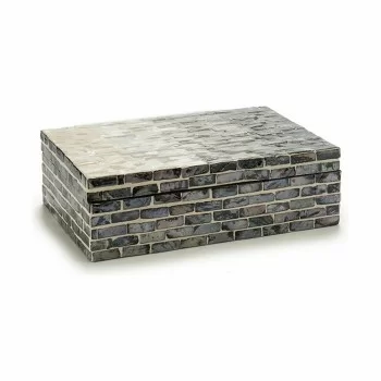Decorative box Grey Mother of pearl Particleboard 15,2 x... 2