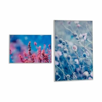 Canvas Flowers 81,5 x 3 x 121,5 cm (2 Units) 2
