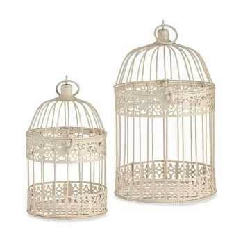 Decorative cage Set Cream (2 Units) 2