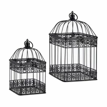 Decorative cage Set Black (4 Units) 2