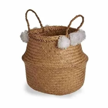 Decorative basket White Natural Rushes 25 L 30 x 35,5 x... 2