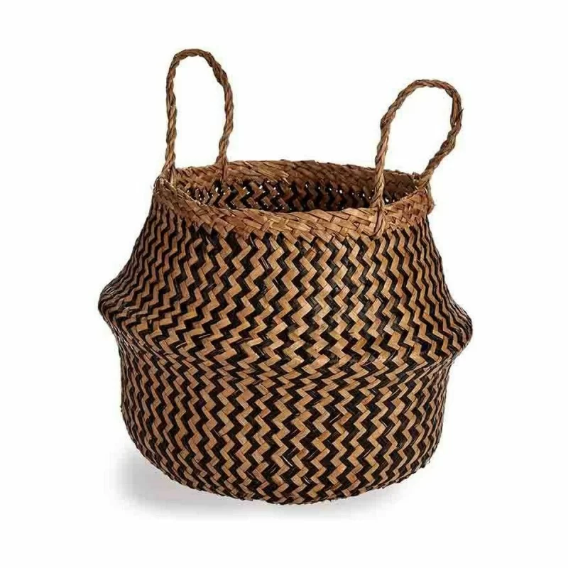 Decorative basket Black Natural Rushes 8 L 31 x...