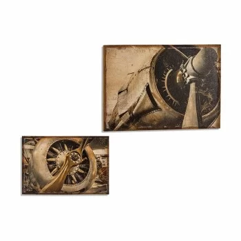 Canvas Aeroplane 90 x 3 x 60 cm (4 Units) 2