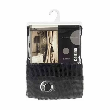 Curtain 140 x 260 cm Grille Black (6 Units) 2