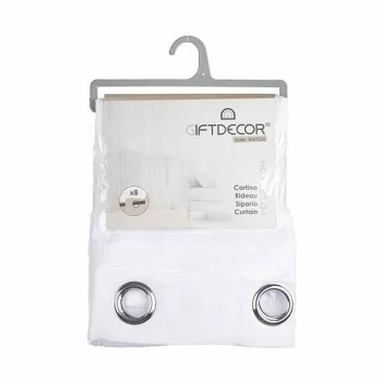 Curtain White 140 x 0,1 x 260 cm (6 Units) 2