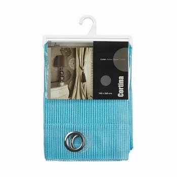 Curtain 140 x 260 cm Grille Blue (6 Units) 2